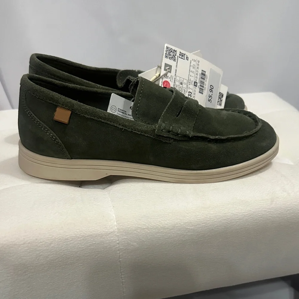 Zara Kids Green Loafers